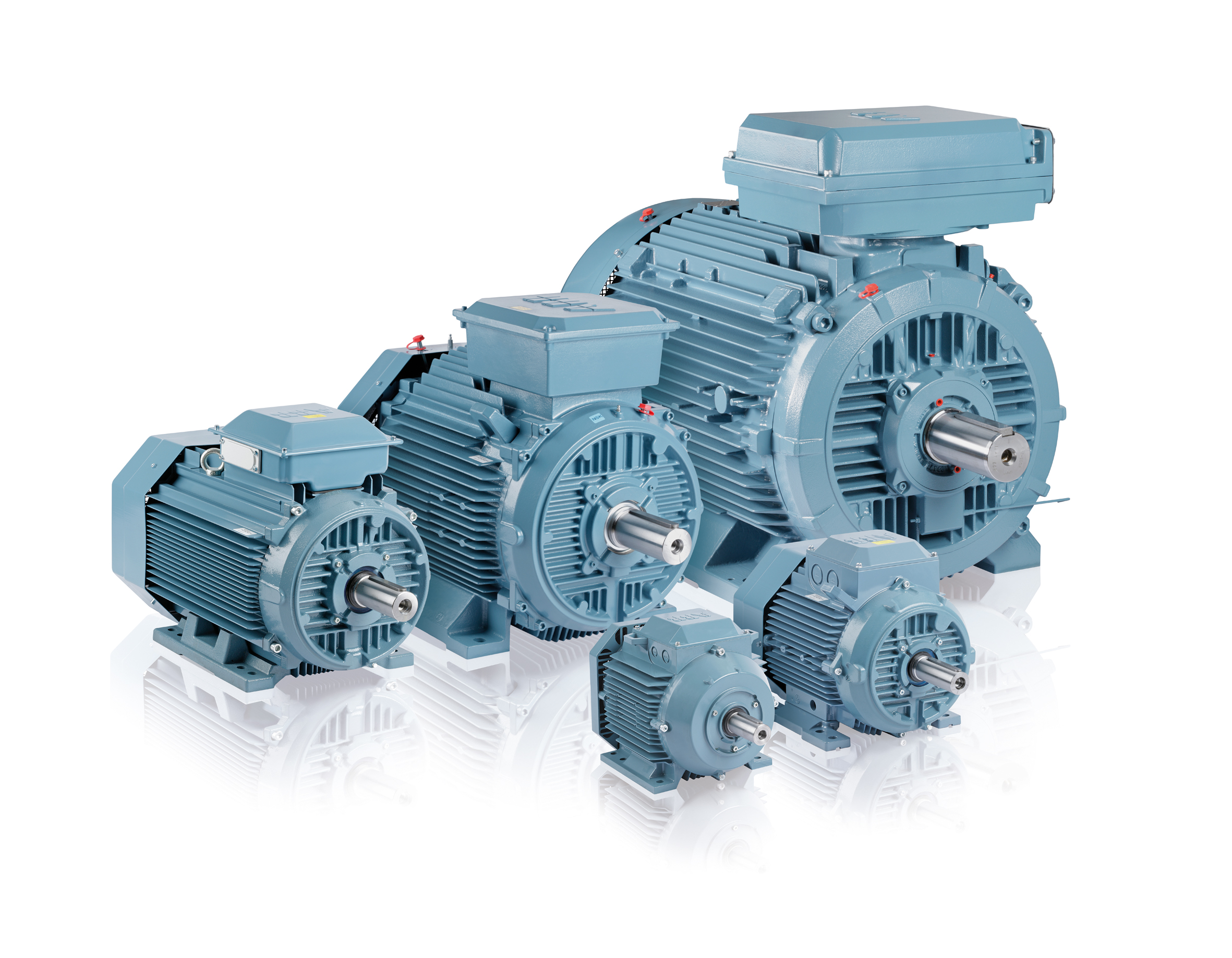 Induction motors and gearbox